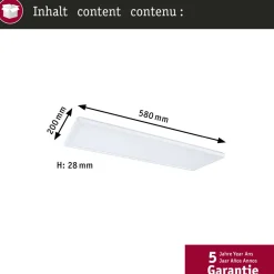 LED-paneeli Paulmann Atria Shine, kulmikas, 190x190mm, IP44, 8W, 1160lm, 3000-6500K, valkoinen