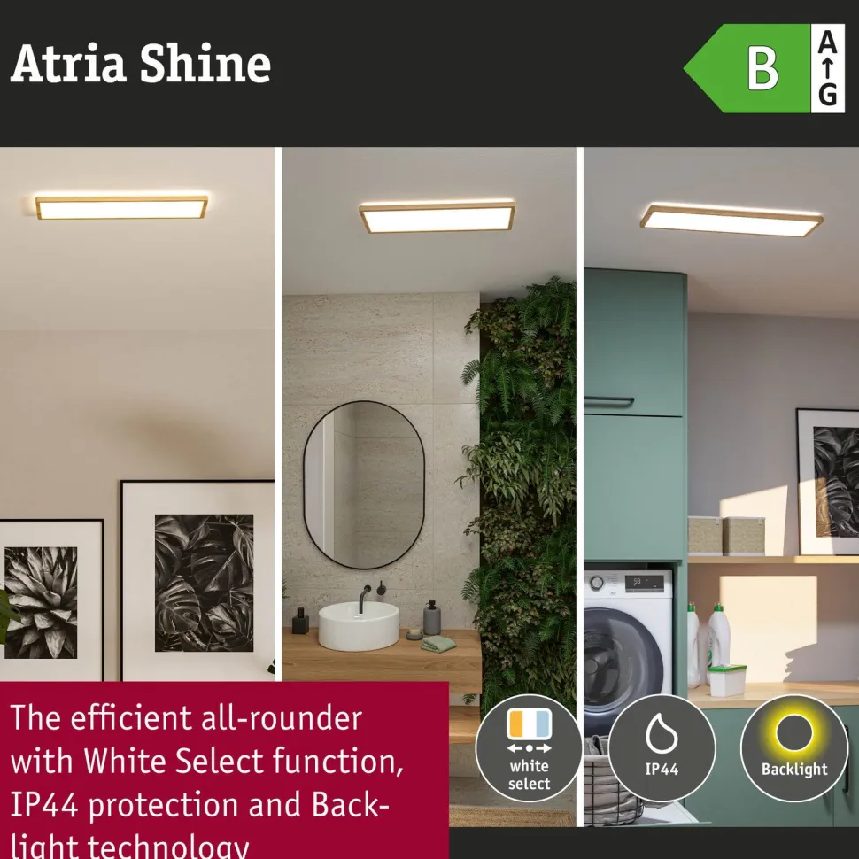 LED-paneeli Paulmann Atria Shine, kulmikas, 190x190mm, IP44, 8W, 1160lm, 3000-6500K, valkoinen