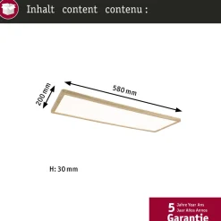 LED-paneeli Paulmann Atria Shine, kulmikas, 190x190mm, IP44, 8W, 1160lm, 3000-6500K, valkoinen