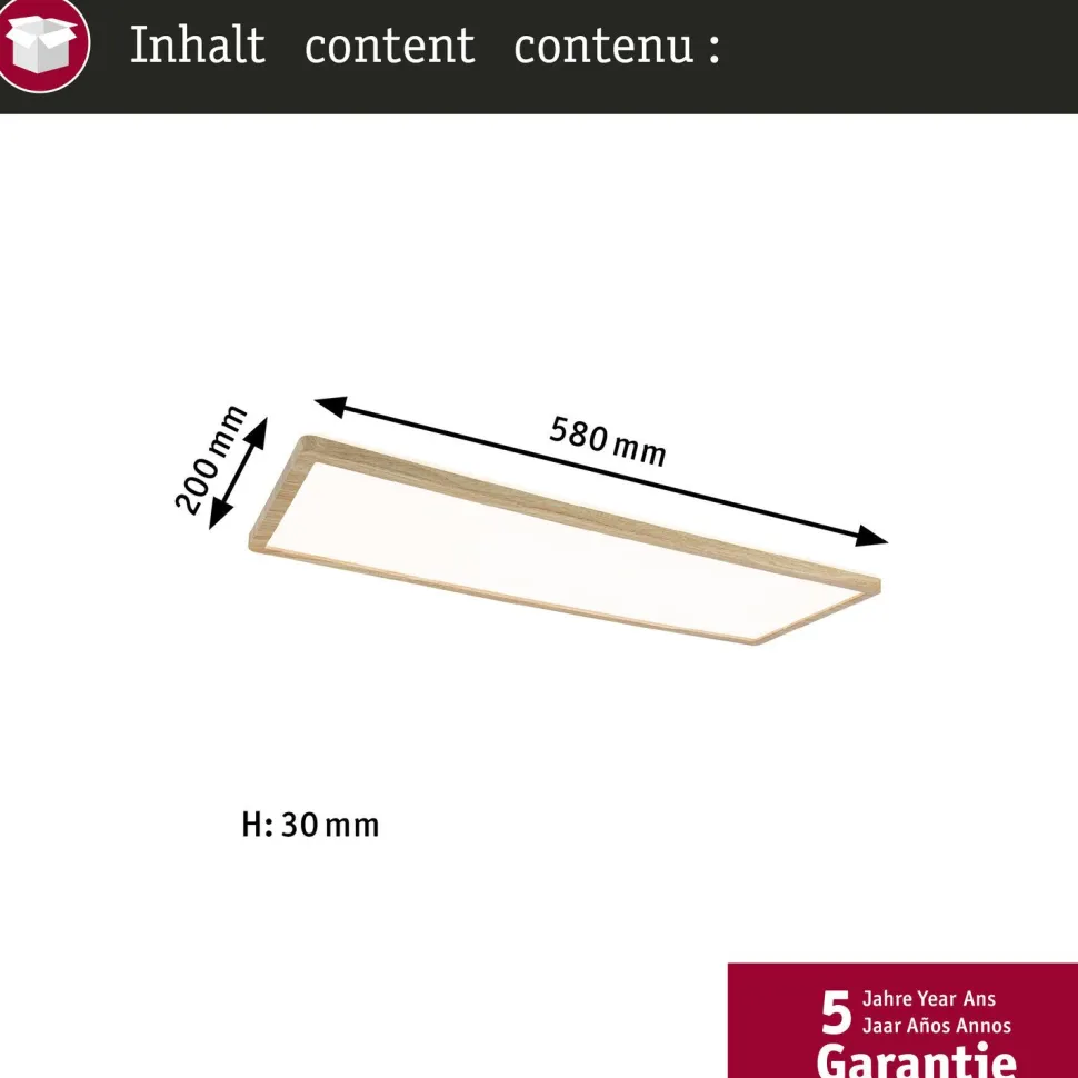 LED-paneeli Paulmann Atria Shine, kulmikas, 190x190mm, IP44, 8W, 1160lm, 3000-6500K, valkoinen