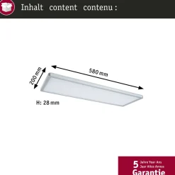 LED-paneeli Paulmann Atria Shine, kulmikas, 190x190mm, IP44, 8W, 1160lm, 3000-6500K, valkoinen