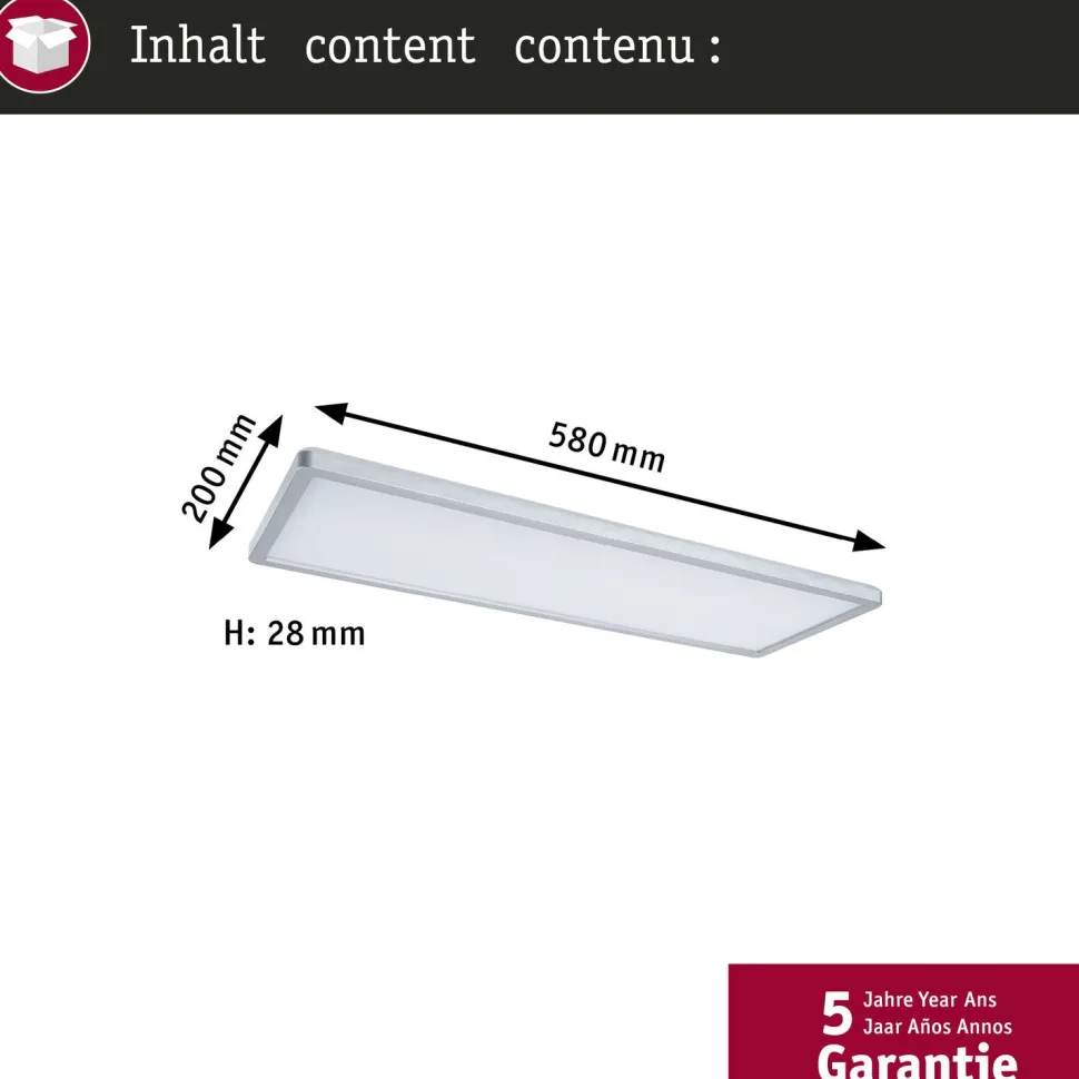 LED-paneeli Paulmann Atria Shine, kulmikas, 190x190mm, IP44, 8W, 1160lm, 3000-6500K, valkoinen