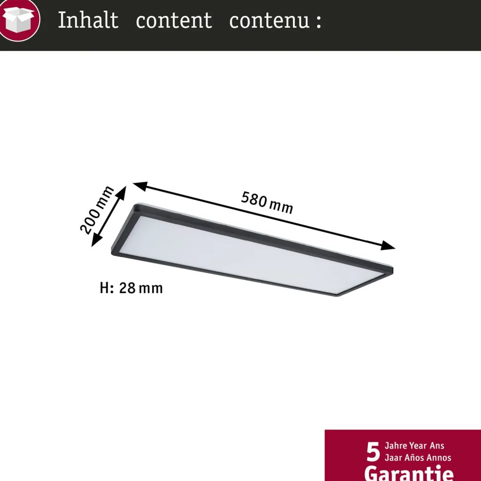LED-paneeli Paulmann Atria Shine, kulmikas, 190x190mm, IP44, 8W, 1160lm, 3000-6500K, valkoinen
