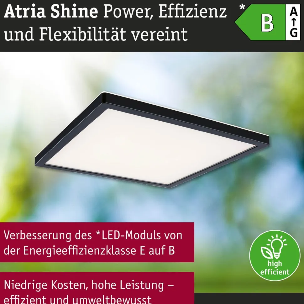 LED-paneeli Paulmann Atria Shine, kulmikas, 190x190mm, IP44, 8W, 1160lm, 3000-6500K, valkoinen
