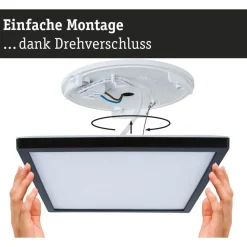 LED-paneeli Paulmann Atria Shine, kulmikas, 190x190mm, IP44, 8W, 1160lm, 3000-6500K, valkoinen