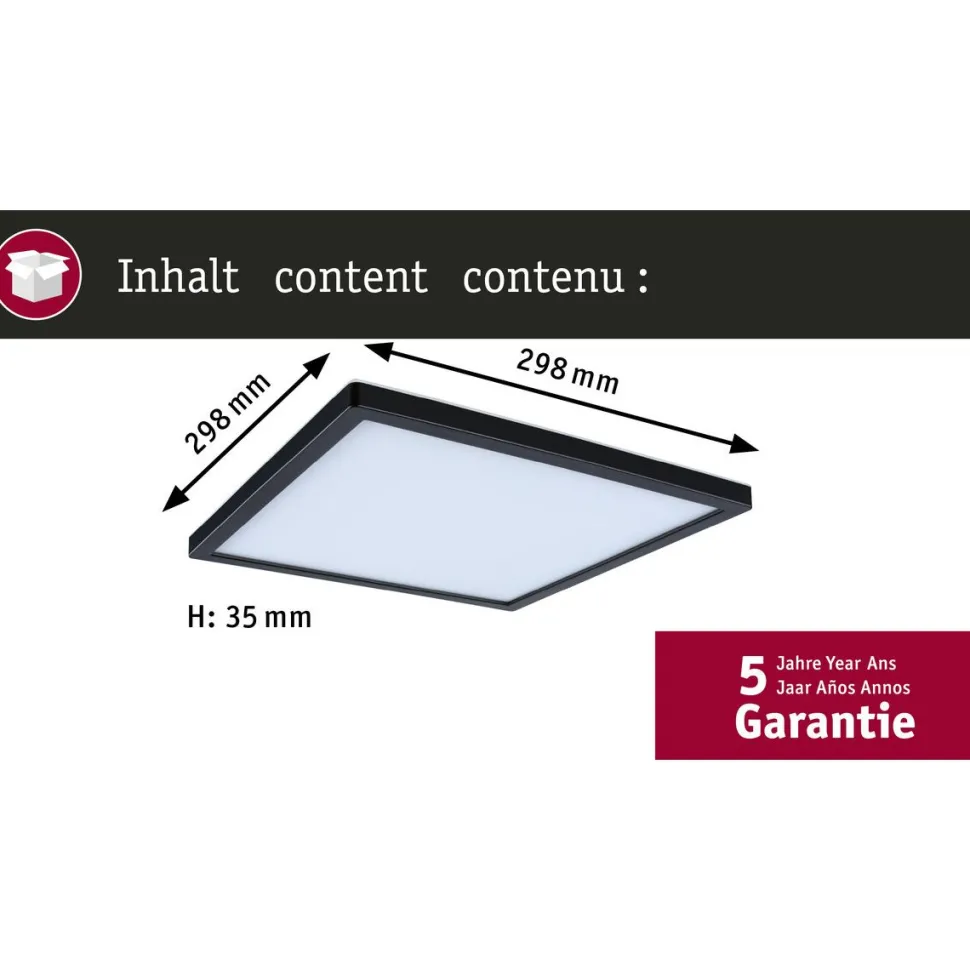 LED-paneeli Paulmann Atria Shine, kulmikas, 190x190mm, IP44, 8W, 1160lm, 3000-6500K, valkoinen