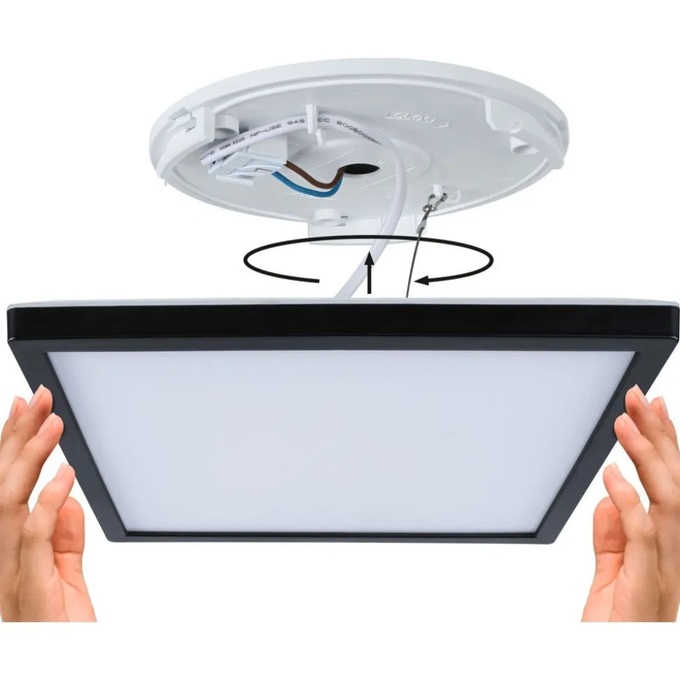 LED-paneeli Paulmann Atria Shine, kulmikas, 190x190mm, IP44, 8W, 1160lm, 3000-6500K, valkoinen