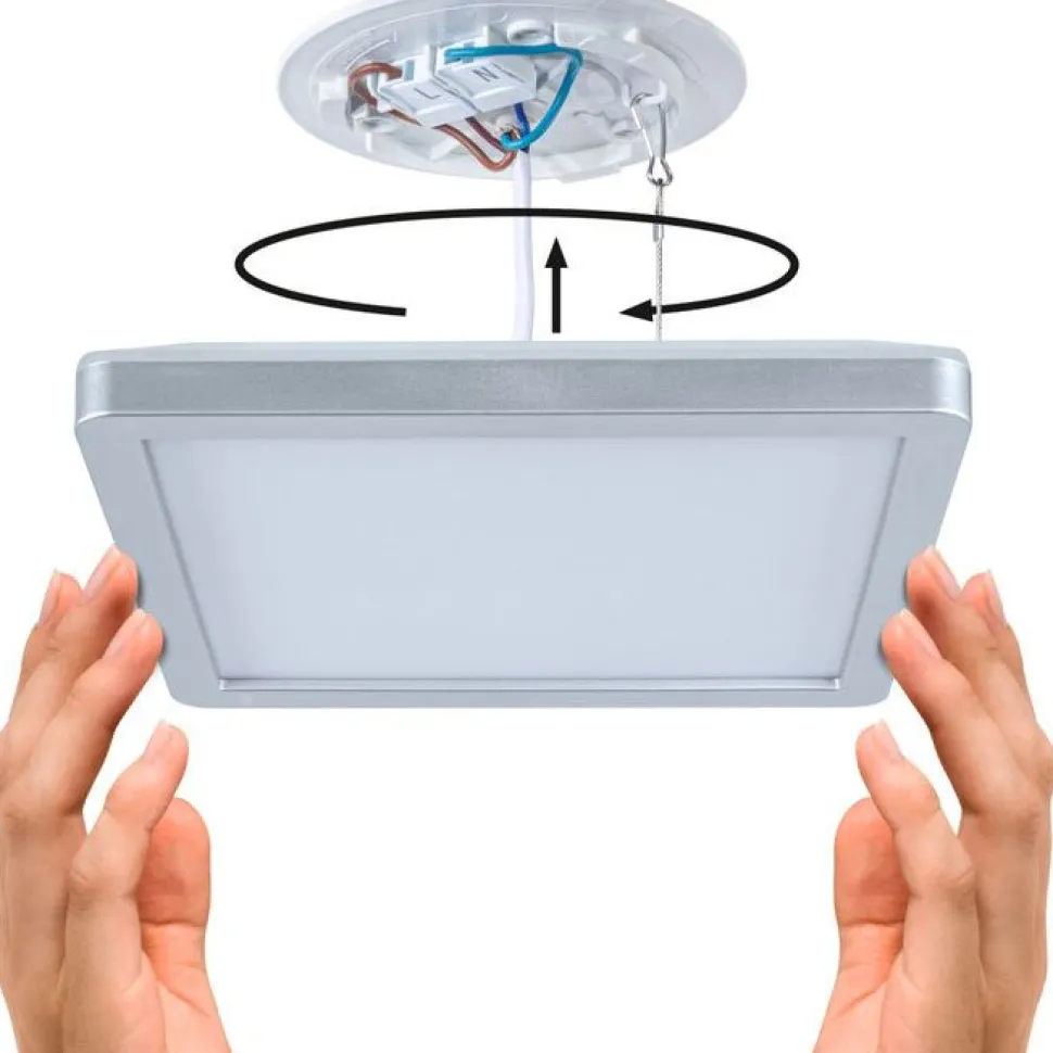 LED-paneeli Paulmann Atria Shine, kulmikas, 190x190mm, IP44, 8W, 1160lm, 3000-6500K, valkoinen