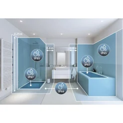 LED-paneeli Paulmann Atria Shine, kulmikas, 190x190mm, IP44, 8W, 1160lm, 3000-6500K, valkoinen
