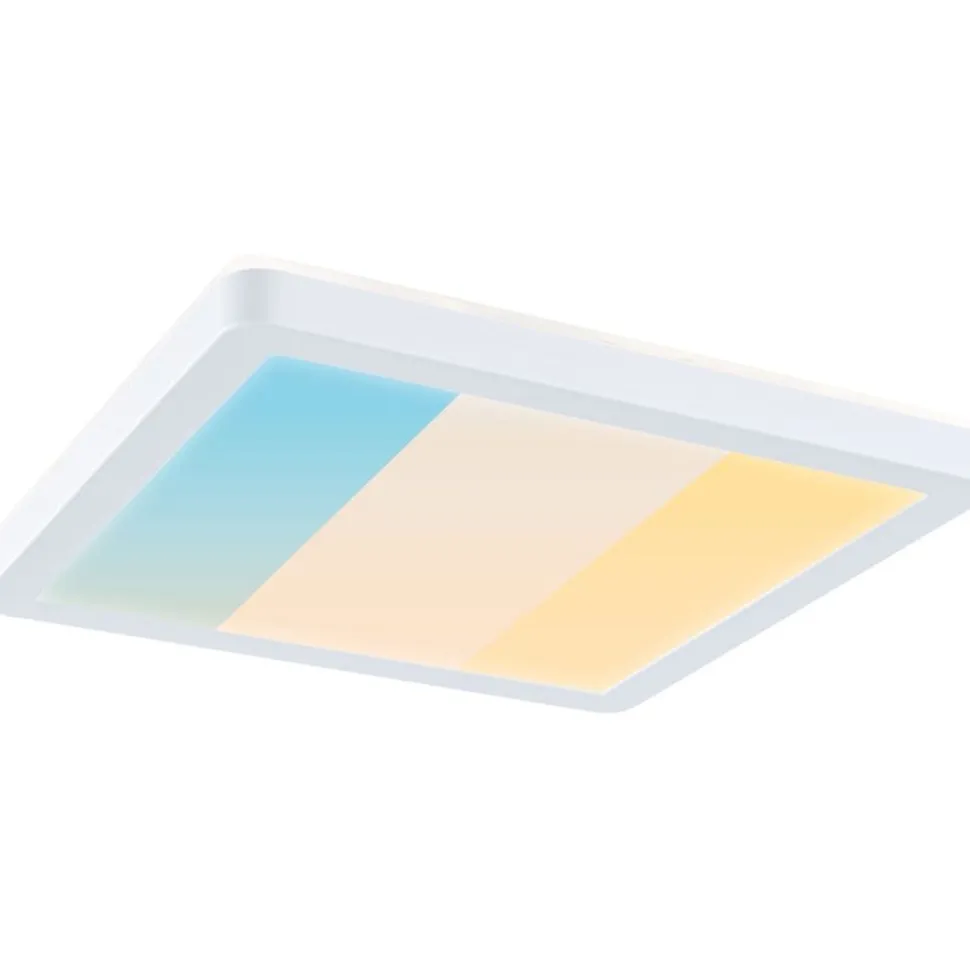 LED-paneeli Paulmann Atria Shine, kulmikas, 190x190mm, IP44, 8W, 1160lm, 3000-6500K, valkoinen