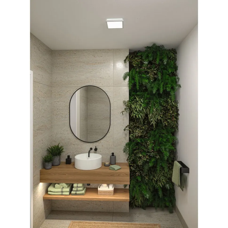 LED-paneeli Paulmann Atria Shine, kulmikas, 190x190mm, IP44, 8W, 1160lm, 3000-6500K, valkoinen