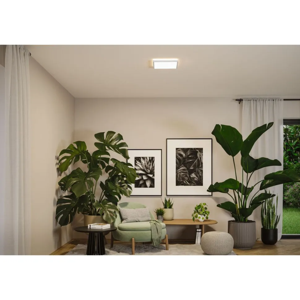 LED-paneeli Paulmann Atria Shine, kulmikas, 190x190mm, IP44, 8W, 1160lm, 3000-6500K, valkoinen