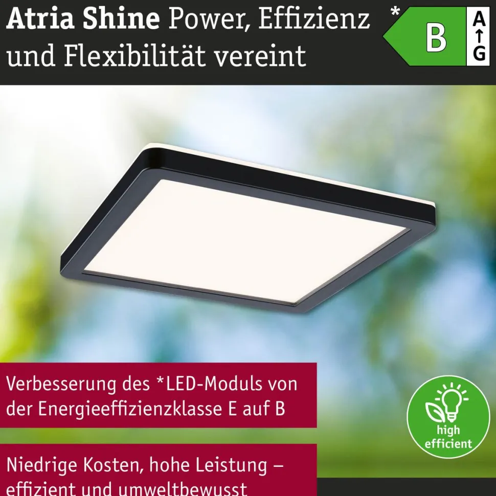 LED-paneeli Paulmann Atria Shine, kulmikas, 190x190mm, IP44, 8W, 1160lm, 3000-6500K, valkoinen