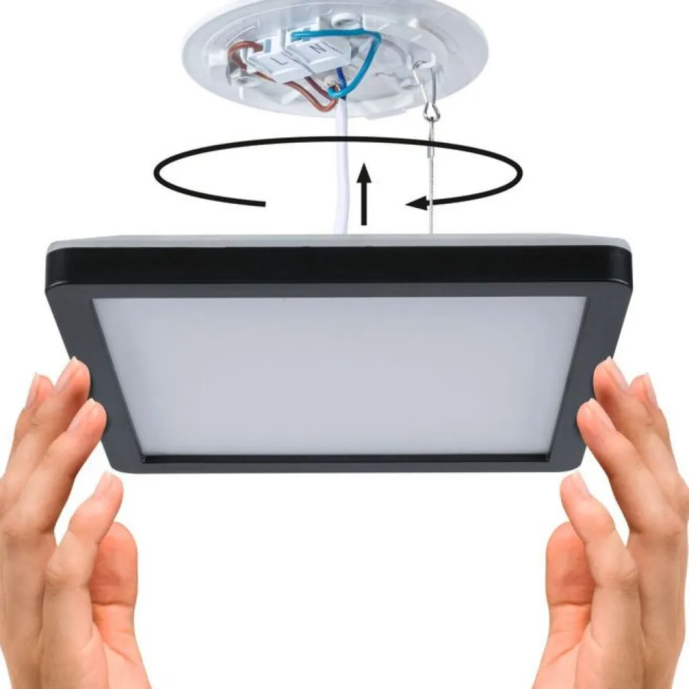 LED-paneeli Paulmann Atria Shine, kulmikas, 190x190mm, IP44, 8W, 1160lm, 3000-6500K, valkoinen