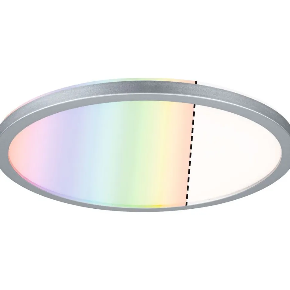 LED-paneeli Paulmann Atria Shine Backlight, Ø29.3cm, 12W, RGBW, himmennettävä, mattakromi