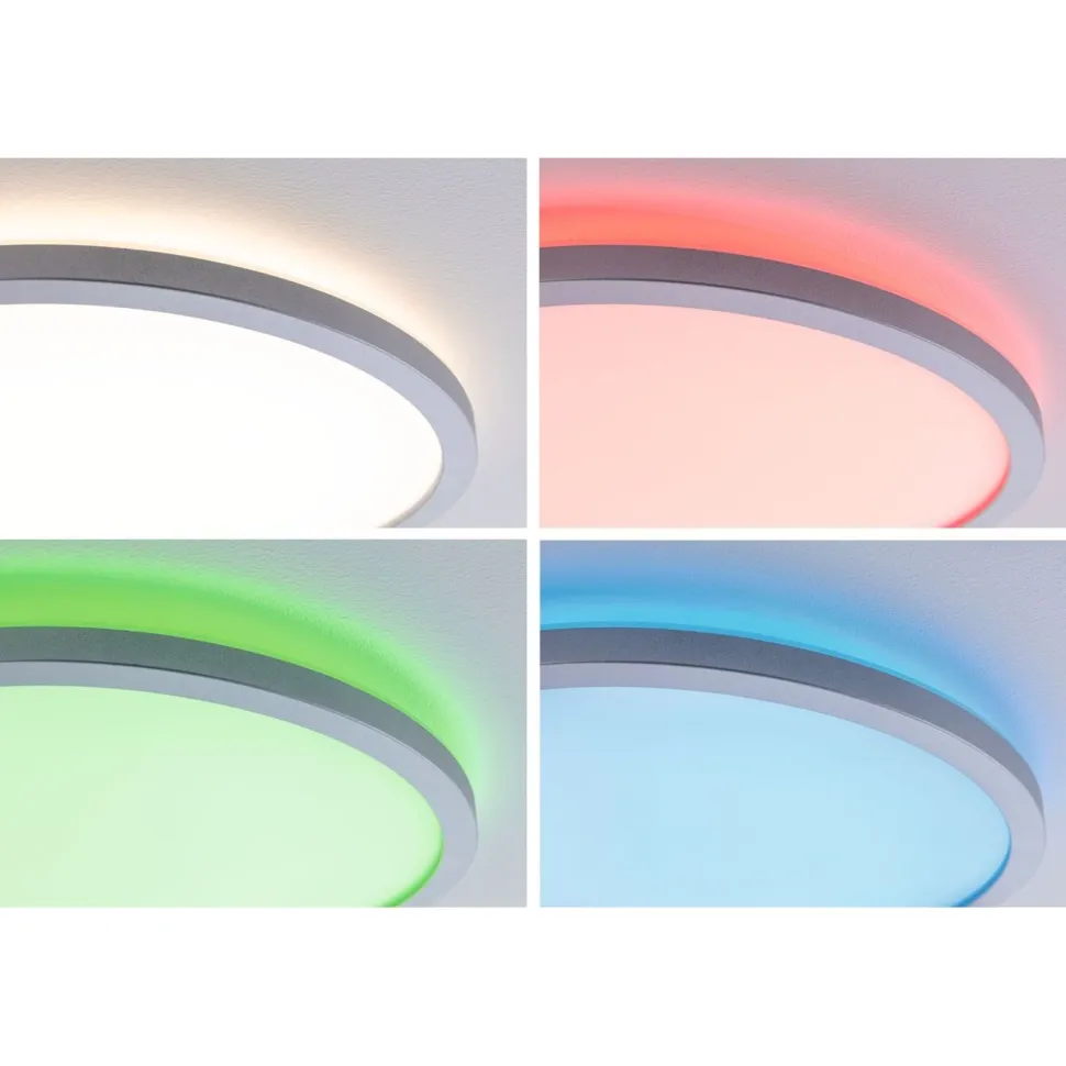 LED-paneeli Paulmann Atria Shine Backlight, Ø29.3cm, 12W, RGBW, himmennettävä, mattakromi
