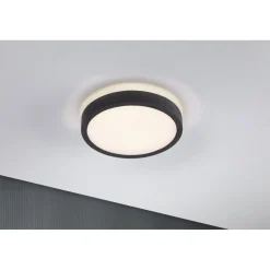 LED-paneeli Paulmann Cosara, IP44, Ø30cm, 15W, 3000K, tummanharmaa