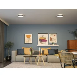 LED-paneeli Paulmann Cosara, IP44, Ø30cm, 15W, 3000K, tummanharmaa