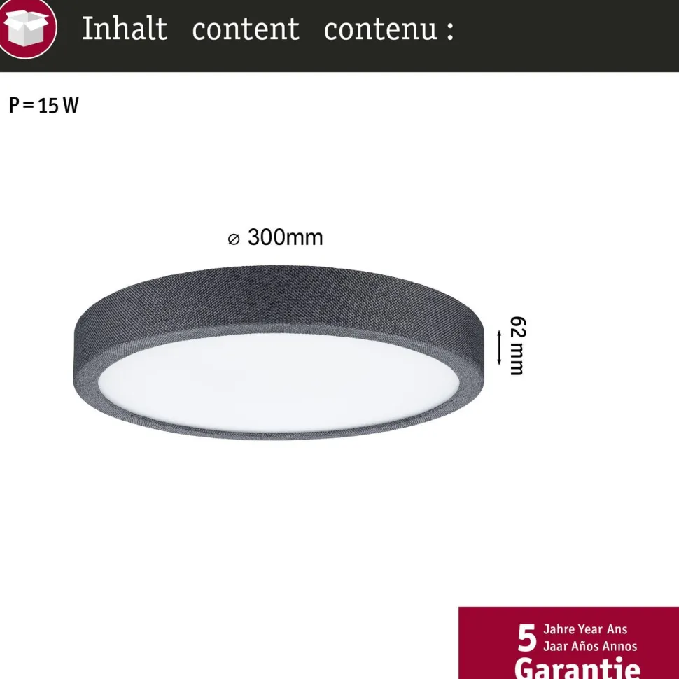 LED-paneeli Paulmann Cosara, IP44, Ø30cm, 15W, 4000K, beige