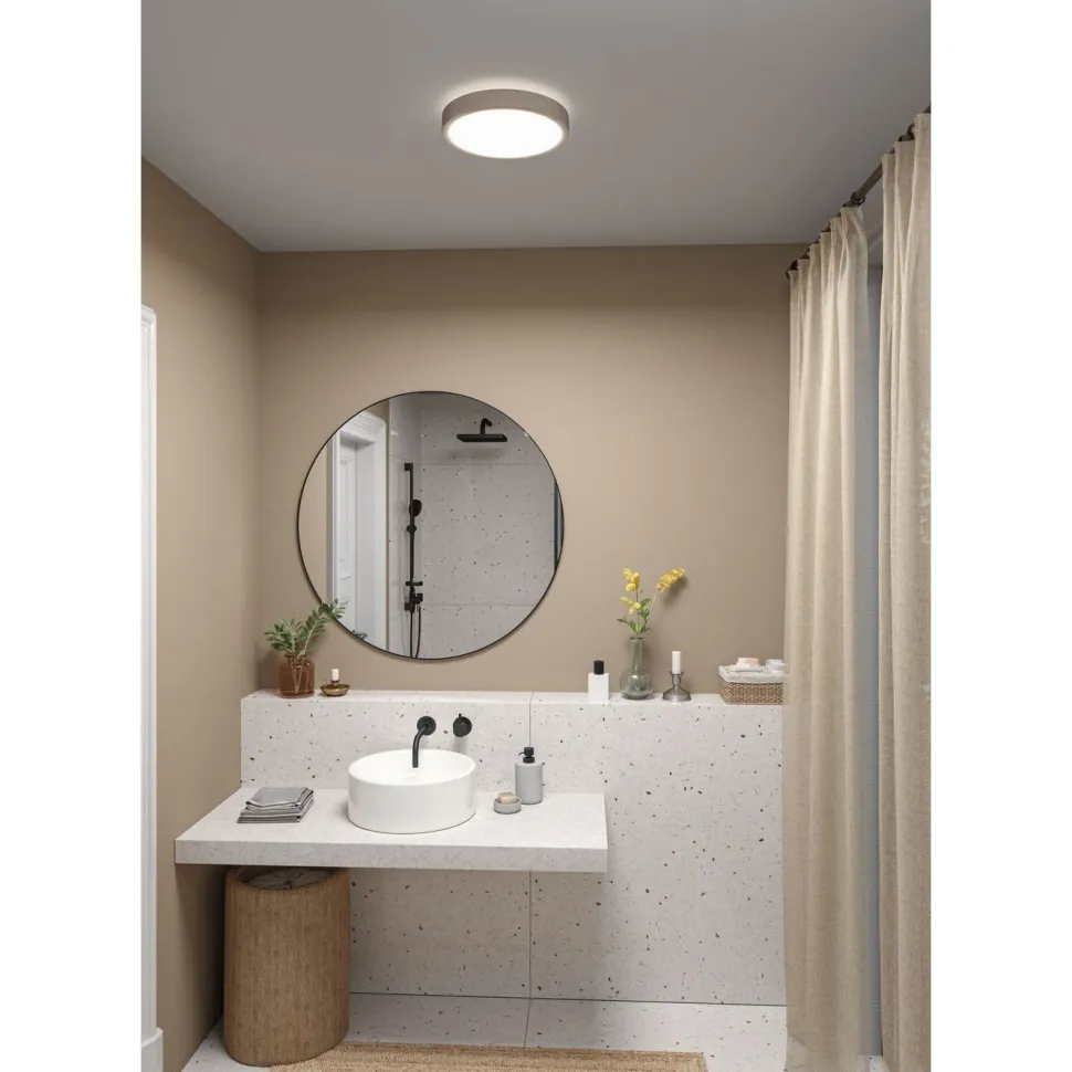 LED-paneeli Paulmann Cosara, IP44, Ø30cm, 15W, 4000K, beige