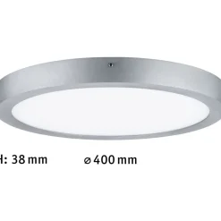 LED-paneeli Paulmann Lunar, Ø40cm, 22W, 3000K, mattakromi