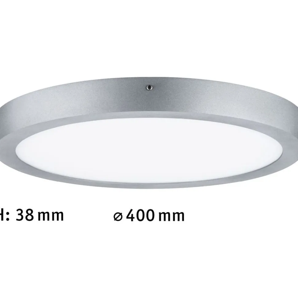 LED-paneeli Paulmann Lunar, Ø40cm, 22W, 3000K, mattakromi
