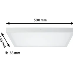 LED-paneeli Paulmann Lunar, 60x60cm, 25W, 3000K, mattavalkoinen