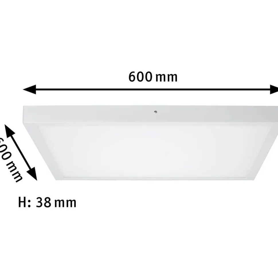 LED-paneeli Paulmann Lunar, 60x60cm, 25W, 3000K, mattavalkoinen