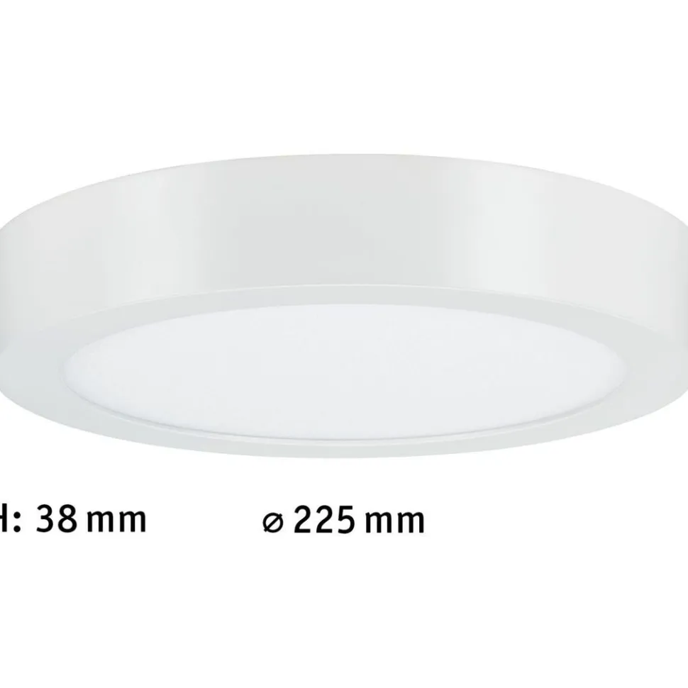 LED-paneeli Paulmann Lunar, Ø22.5cm, 12.5W, 3000K, mattavalkoinen
