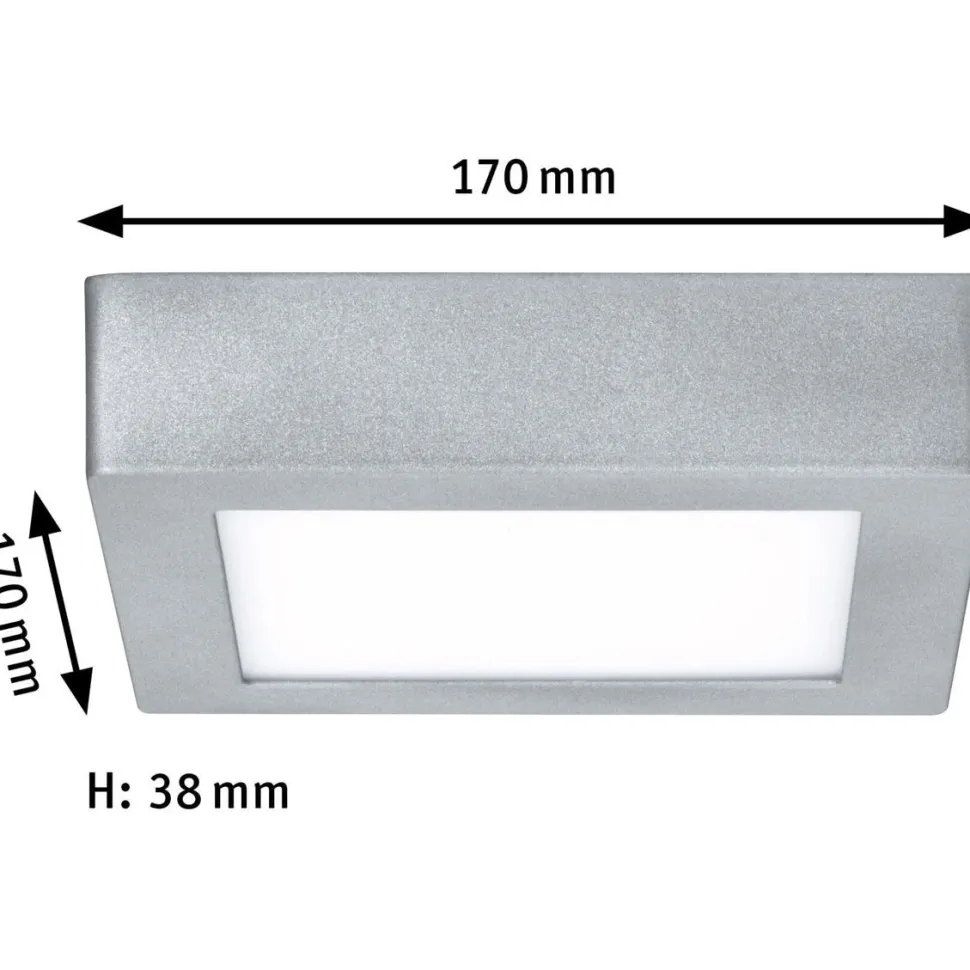 LED-paneeli Paulmann Lunar, 17x17cm, 11W, 3000K, mattakromi