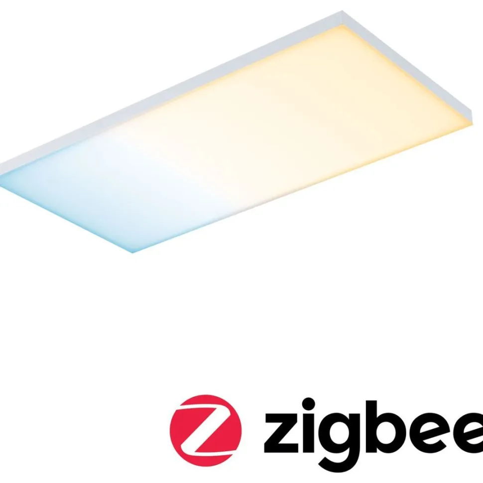 LED-paneeli Paulmann Velora, Smart Home Zigbee 3.0, 59.5x59.5cm, 15.5W, säädettävä värilämpötila, himmennettävä, mattavalkoinen