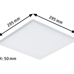 LED-paneeli Paulmann Velora, Smart Home Zigbee 3.0, 29.5x29.5cm, 10.5W, säädettävä värilämpötila, himmennettävä, mattavalkoinen