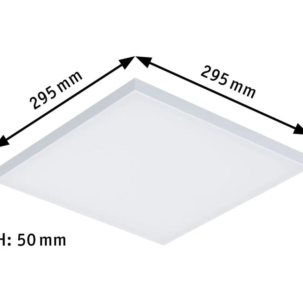 LED-paneeli Paulmann Velora, Smart Home Zigbee 3.0, 29.5x29.5cm, 10.5W, säädettävä värilämpötila, himmennettävä, mattavalkoinen