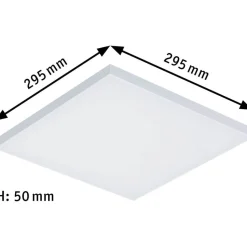 LED-paneeli Paulmann Velora, 29.5x29.5cm, 17W, 3000K, himmennettävä, mattavalkoinen