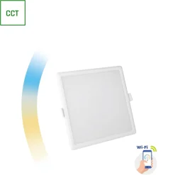 LED-paneeli Spectrum Algine 6W Cct+Dim Wi-Fi Smart neliö 112x112mm, upotettava, valkoinen