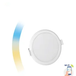 LED-paneeli Spectrum Algine 6W Cct+Dim Wi-Fi Smart pyöreä Ø112mm, upotettava, valkoinen