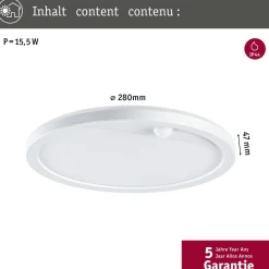 LED-paneeli ulkokäyttöön Paulmann Lamina, IP44, 28cm, 3000K, liiketunnistin, korroosionkestävä, musta