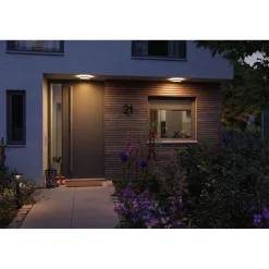 LED-paneeli ulkokäyttöön Paulmann Lamina, IP44, 28cm, liiketunnistin, hämärätunnistin, säädettävä värilämpötila, valkoinen