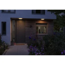 LED-paneeli ulkokäyttöön Paulmann Lamina, IP44, 28cm, liiketunnistin, hämärätunnistin, säädettävä värilämpötila, valkoinen