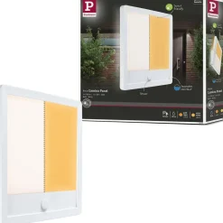 LED-paneeli ulkokäyttöön Paulmann Lamina, IP44, 25x25cm, liiketunnistin, hämärätunnistin, säädettävä värilämpötila, valkoinen
