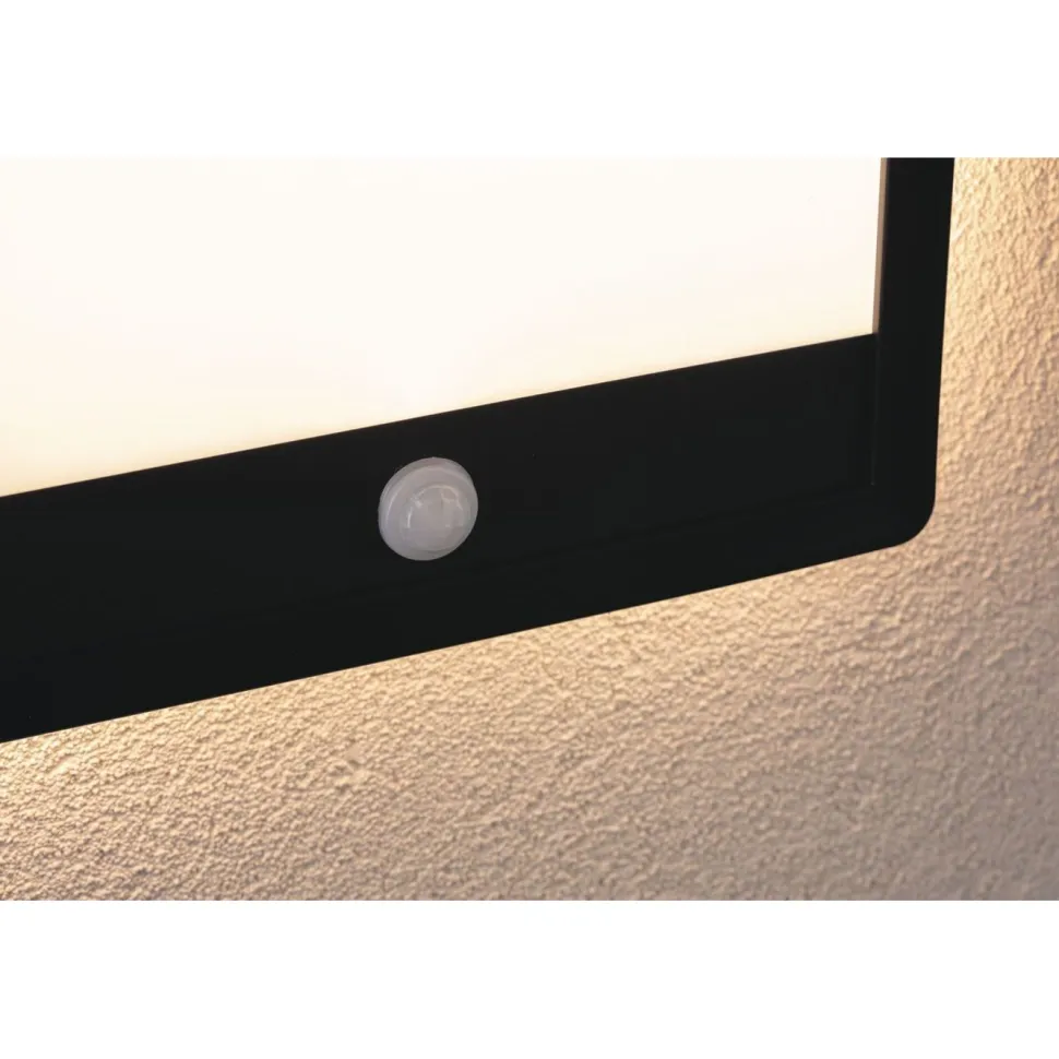 LED-paneeli ulkokäyttöön Paulmann Lamina, IP44, 25x25cm, liiketunnistin, hämärätunnistin, säädettävä värilämpötila, valkoinen