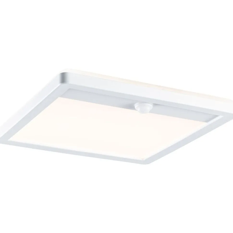 LED-paneeli ulkokäyttöön Paulmann Lamina, IP44, 25x25cm, liiketunnistin, hämärätunnistin, säädettävä värilämpötila, valkoinen