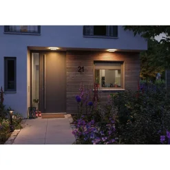 LED-paneeli ulkokäyttöön Paulmann Lamina, IP44, 25x25cm, liiketunnistin, hämärätunnistin, säädettävä värilämpötila, valkoinen
