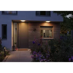 LED-paneeli ulkokäyttöön Paulmann Lamina, IP44, 25x25cm, liiketunnistin, hämärätunnistin, säädettävä värilämpötila, valkoinen