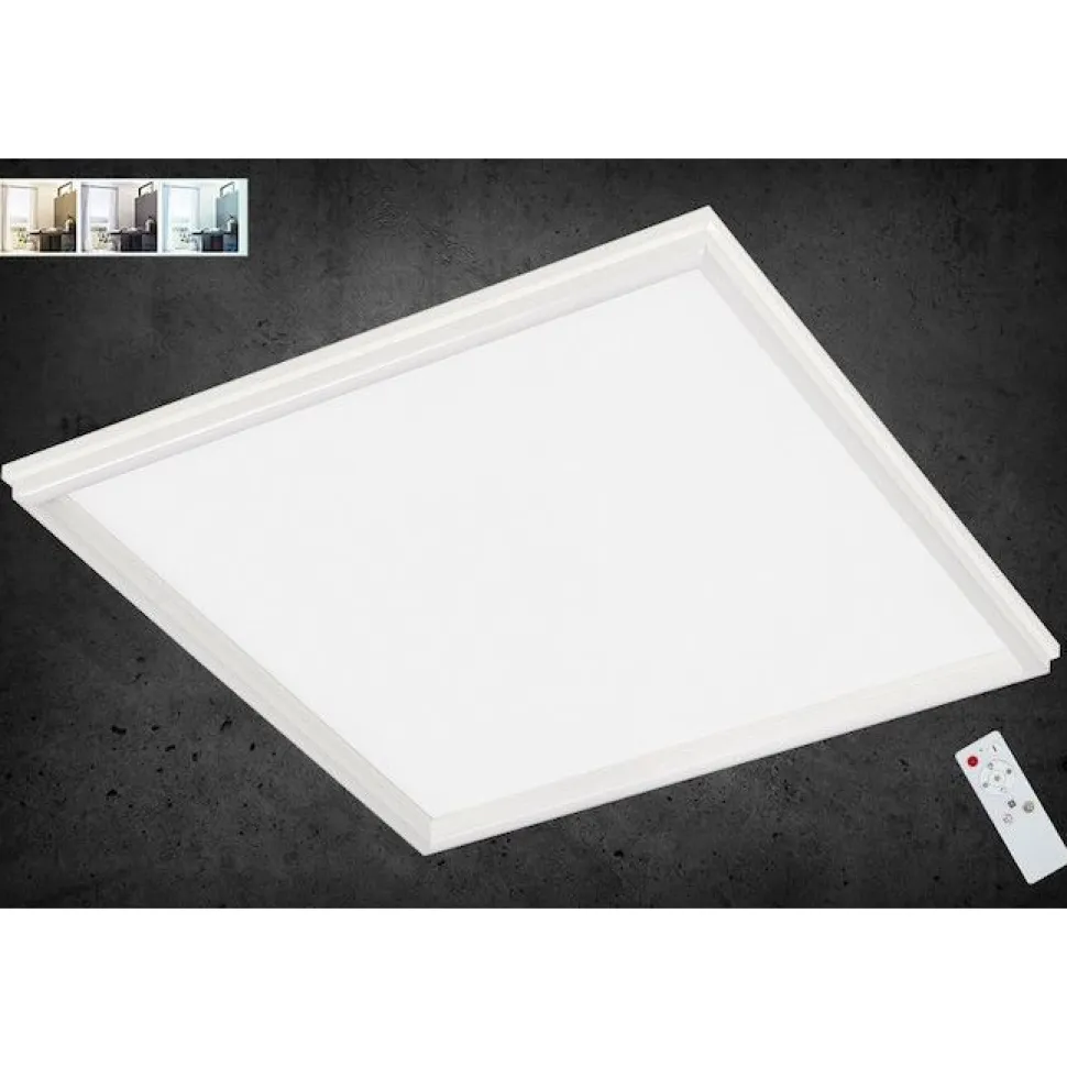 LED-paneeli Briloner Double 450x450mm CCT 3600lm 3000-6000K kaukosäädin himmennettävä valkoinen