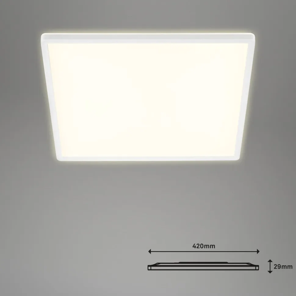 LED-paneeli Briloner Slim Ultra Flat CCT LED KS 22W 42x42cm kaukosäädin himmennettävä musta
