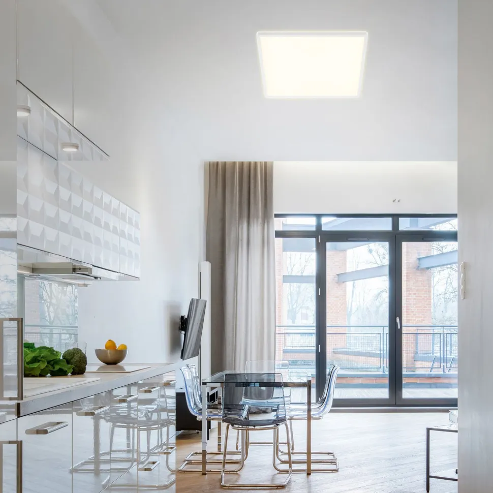 LED-paneeli Briloner Slim Ultra Flat CCT LED KS 22W 42x42cm kaukosäädin himmennettävä musta