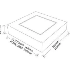 LED-paneeli Ensto Velox ALSD168HNP IP20 14W/830/840 168x168x39 mm harmaa