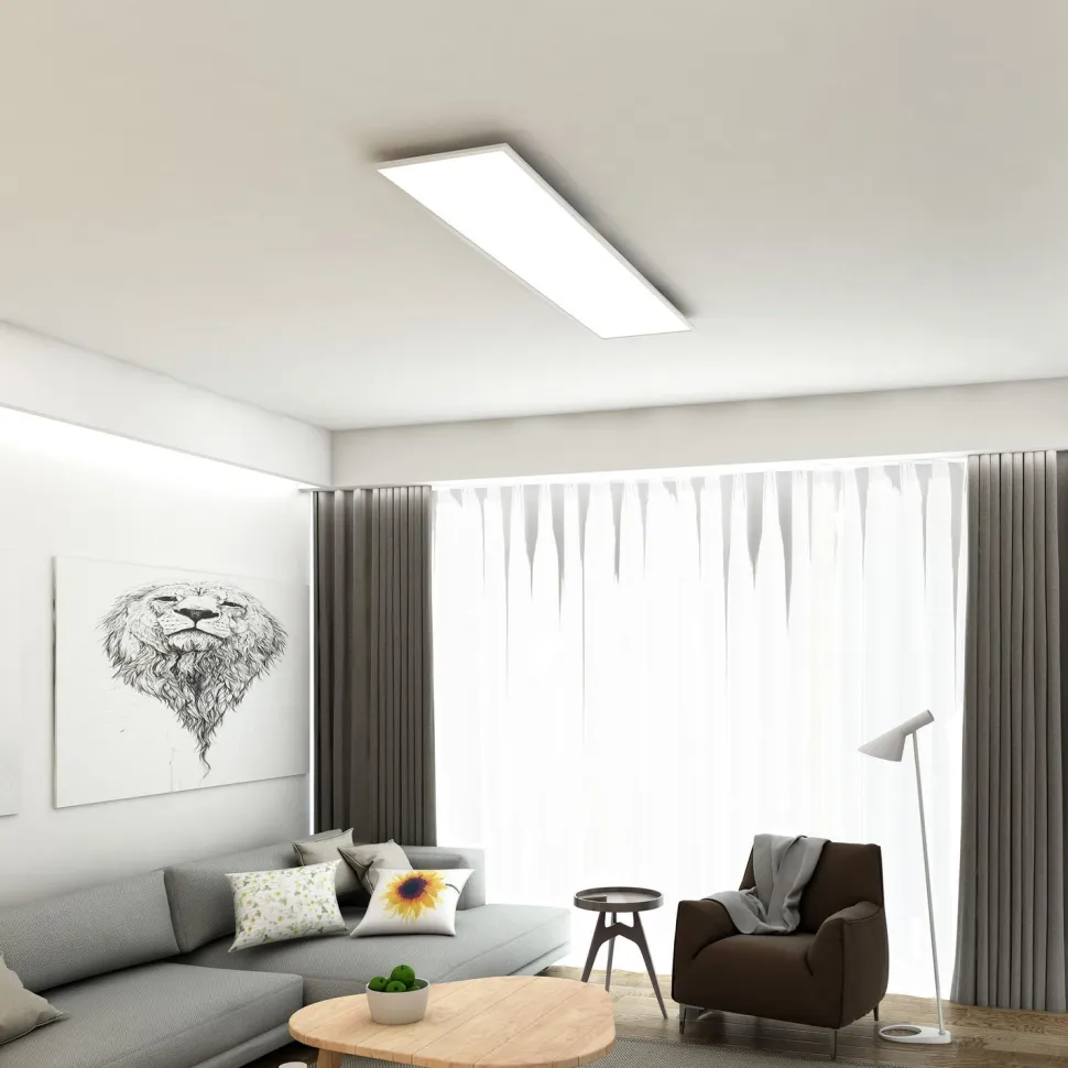 LED-paneeli Heat LED CCT 36W 3800lm 1195x295x80mm kaukosäädin himmennettävä harjattu teräs