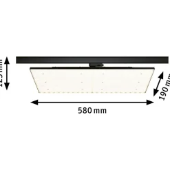 LED-paneeli kiskoon Paulmann ProRail3 Deck, 6600lm, 75W, 3000K, musta